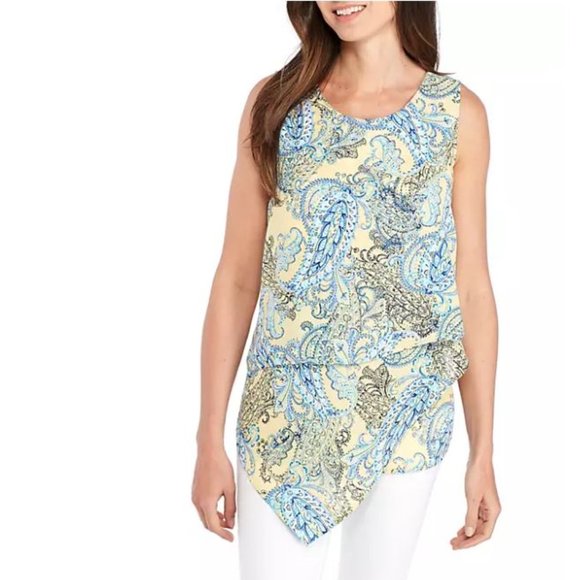 New Directions layered sleeveless tank top - Picture 1 of 12